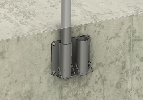 200100 - Face Mount Double Pit Railing